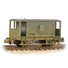 Graham Farish N Scale, 377-754 BR (Ex MR) 20T Brake Van, with Duckets M357914, BR Grey (Early) Livery, Weathered small image