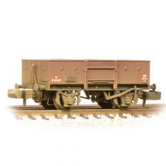 Graham Farish N Scale, 377-955 BR (Ex LNER) 13T Steel Open Wagon, with Chain Pockets B483417, BR Bauxite (Early) Livery, Weathered small image