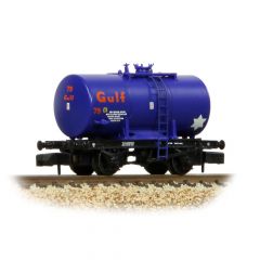 Graham Farish N Scale, 378-001 Private Owner 14T Class B Anchor Mounted Tank Wagon 79, 'Gulf', Blue Livery small image