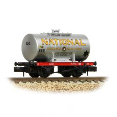 Graham Farish N Scale, 378-002 Private Owner 14T Class A Anchor Mounted Tank Wagon 855, 'National Bezole', Silver Livery small image