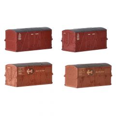 Graham Farish N Scale, 379-393 BD Type Containers BR Bauxite & BR Crimson small image
