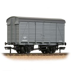Bachmann Branchline OO Scale, 38-080C LMS (Ex SR) 12T Ventilated Van Planked 2+2 523317, LMS Grey Livery small image