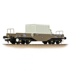 Bachmann Branchline OO Scale, 38-347B BR FNA Nuclear Flask Wagon with Sloping Floor 550040, BR Khaki Livery with Flask small image