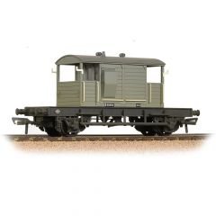 Bachmann Branchline OO Scale, 38-401B BR (Ex SR) 25T 'Pill Box' Brake Van Left Hand Duckets S55970, BR Grey (Early) Livery, Weathered small image