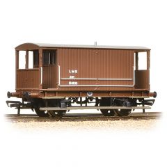 Bachmann Branchline OO Scale, 38-553A LMS (Ex MR) 20T Brake Van, without Duckets 134900, LMS Bauxite Livery small image