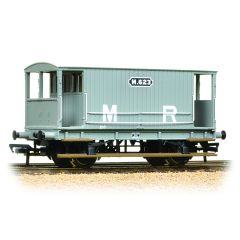 Bachmann Branchline OO Scale, 38-554 MR 20T Brake Van, without Duckets M623, Midland Railway Grey Livery small image