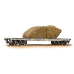 Bachmann Branchline OO Scale, 38-740 WD 40T 'Parrot' Bogie Wagon 39302, WD Grey Livery with Sheeted Tank, Includes Wagon Load small image
