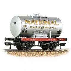 Bachmann Branchline OO Scale, 38-778 Private Owner 14T Class A Anchor Mounted Tank Wagon 855, 'National Benzole', Silver Livery small image