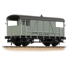 Bachmann Branchline OO Scale, 38-917 BR (Ex SE&CR) 25T 'Dance Hall' Brake Van S55457, BR Grey (Early) Livery small image
