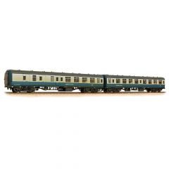 Bachmann Branchline OO Scale, 39-003 BR Mk1 BSK Brake Second Corridor and Mk1 SK Second Corridor 2 Coach Pack 18704 & 35280 BR Blue & Grey (Network SouthEast) Livery, Weathered, Includes Passenger Figures small image