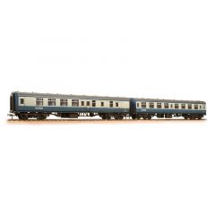 Bachmann Branchline OO Scale, 39-004 BR Mk1 BSK Brake Second Corridor and Mk1 SK Second Corridor 2 Coach Pack 18360 & 34668 BR Blue & Grey (ScotRail) Livery, Weathered, Includes Passenger Figures small image