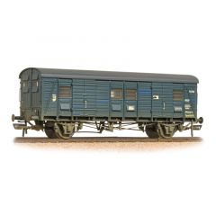 Bachmann Branchline OO Scale, 39-528A BR (Ex SR) CCT Covered Carriage Truck S1751, BR Blue Livery, Weathered small image