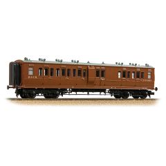 Bachmann Branchline OO Scale, 39-881 M&GM (Ex LNWR) LNWR 50' Arc Roof Coaches Diag 316 Corridor Brake Third 82001, M&GN Brown Livery small image