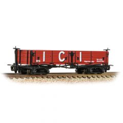 Bachmann Narrow Gauge OO-9 Scale, 393-056 Private Owner Open Bogie Wagon No. 6, ICI Red Livery small image