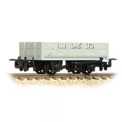 Bachmann Narrow Gauge OO-9 Scale, 393-152 Private Owner (Ex RNAD) Rebuilt Open Wagon 31, 'ICI Buxton Lime', Grey Livery small image