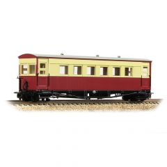 Bachmann Narrow Gauge OO-9 Scale, 394-027 Private Owner Gloucester Bogie Coach 'Lincolnshire Coast Light Railway', Crimson & Cream Livery small image