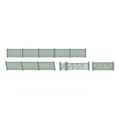 Ratio OO Scale, 430 GWR Station Fencing Kit, Ramps & Gates, Green small image