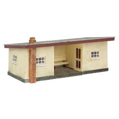 Bachmann Narrow Gauge Scenecraft OO-9 Scale, 44-0160R Narrow Gauge Corrugated Station Red and Cream small image