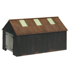 Bachmann Narrow Gauge Scenecraft OO-9 Scale, 44-0163 Narrow Gauge Corrugated Engine Shed small image