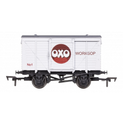 Dapol OO Scale, 4F-011-130 Private Owner (Ex LMS) 12T Ventilated Van No. 1, 'OXO', White Livery small image