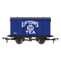 Dapol OO Scale, 4F-011-140 Private Owner (Ex LMS) 12T Ventilated Van No. 1, 'Lipton's Tea', Blue Livery small image