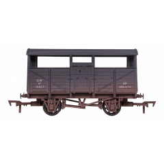 Dapol OO Scale, 4F-020-046 GWR 8T Cattle Wagon 13827, GWR Grey (small GW) Livery, Weathered small image
