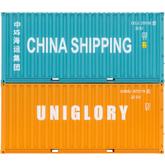 Dapol OO Scale, 4F-028-214 20ft Containers 'Uniglory' 872174 4 & 'China Shipping' 270105 9 small image