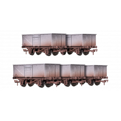 Dapol OO Scale, 4F-030-107 16T Steel Mineral BR Multipack of 5 Weathered small image