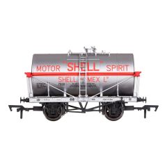Dapol OO Scale, 4F-058-004 Private Owner 14T Class A Anchor Mounted Tank Wagon 7522, 'Shell Motor Spirit', Silver Livery small image