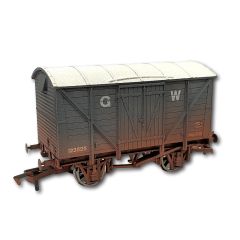 Dapol OO Scale, 4F-012-032 GWR 12T Ventilated Van 123520, GWR Grey (large GW) Livery, Weathered small image