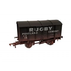 Dapol OO Scale, 4F-013-170W Private Owner Gunpowder Van 13, 'Rugby Cement', Black Livery, Weathered small image