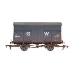 Dapol OO Scale, 4F-015-018 GWR 8T Fruit Mex Wagon 38255, GWR Grey (large GW) Livery, Weathered small image