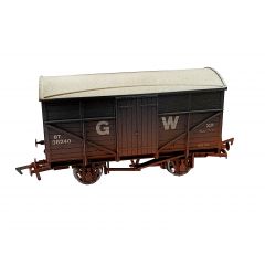 Dapol OO Scale, 4F-015-022 GWR 8T Fruit Mex Wagon 38240, GWR Grey (large GW) Livery, Weathered small image