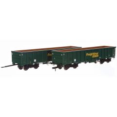 Dapol OO Scale, 4F-025-011 Freightliner MJA Box Wagon 502013 & 502014, Freightliner Heavy Haul Green Livery Twin Pack small image