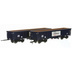 Dapol OO Scale, 4F-025-014 GBRf MJA Box Wagon 502009 & 502010, GBRf GB Railfreight Blue Livery Twin Pack small image