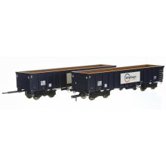Dapol OO Scale, 4F-025-015 GBRf MJA Box Wagon 502027 & 502028, GBRf GB Railfreight Blue Livery Twin Pack small image