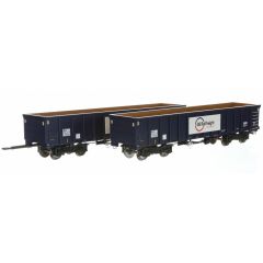 Dapol OO Scale, 4F-025-016 GBRf MJA Box Wagon 502051 & 502052, GBRf GB Railfreight Blue Livery Twin Pack small image