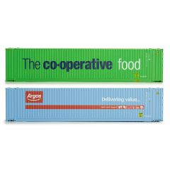 Dapol OO Scale, 4F-028-001 45ft Containers High Cube 'Argos' & 'Co-operative' small image