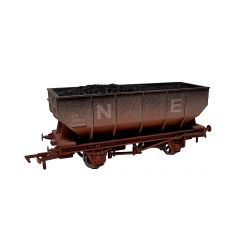 Dapol OO Scale, 4F-034-121 LNER 21T Hopper Wagon 193273, LNER Grey Livery, Includes Wagon Load, Weathered small image