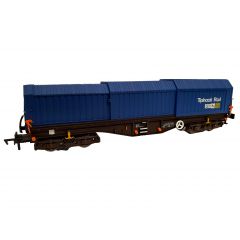 Dapol OO Scale, 4F-039-013 Private Owner KIA Telescopic Hood Wagon 33 70 0899002-6, 'Tiphook Rail', Blue Livery, Includes Wagon Load small image