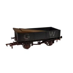 Dapol OO Scale, 4F-040-030 GWR 4 Plank Wagon 46670, GWR Grey (large GW) Livery, Includes Wagon Load, Weathered small image