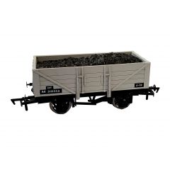 Dapol OO Scale, 4F-051-053 BR 5 Plank Wagon, 10' Wheelbase M318246, BR Grey Livery, Includes Wagon Load small image