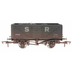 Dapol OO Scale, 4F-071-020 SR 7 Plank Wagon, 10' Wheelbase 37430, SR Brown (Pre 1936) Livery, Includes Wagon Load, Weathered small image