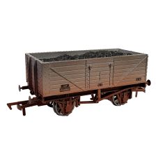 Dapol OO Scale, 4F-071-024 BR 7 Plank Wagon, 10' Wheelbase 238820, BR Grey Livery, Includes Wagon Load, Weathered small image
