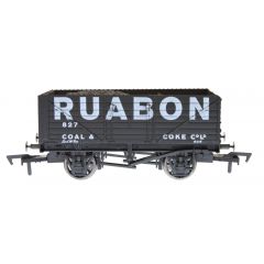 Dapol OO Scale, 4F-071-164 Private Owner 7 Plank Wagon, 10' Wheelbase 827, 'Ruabon', Grey Livery, Includes Wagon Load small image