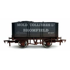 Dapol OO Scale, 4F-072-022 Private Owner 7 Plank Wagon, 9' Wheelbase 257, 'Mold Collieries Ltd', Grey Livery, Includes Wagon Load, Weathered small image