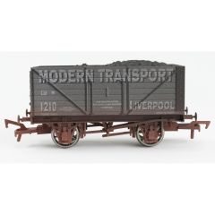 Dapol OO Scale, 4F-080-115 Private Owner 8 Plank Wagon, End Door 1210, 'Modern Transport', Grey Livery, Includes Wagon Load, Weathered small image