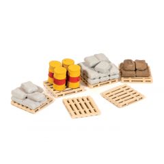 Ratio OO Scale, 514 Pallets Sacks and Barrels Kit small image