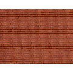 Noch HO Scale, 56670 3D Cardboard Sheet, Roof Tile, Red small image