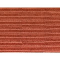 Noch HO Scale, 56690 3D Cardboard Sheet, Plain Tile, Red small image